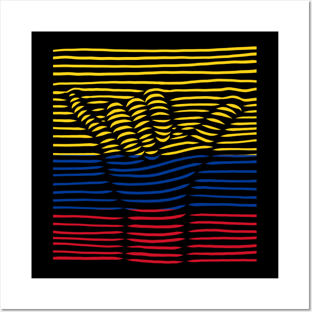 Colombia Proud Flag, Colombia gift heritage, Colombian girl Boy Friend Wall Art by JayD World